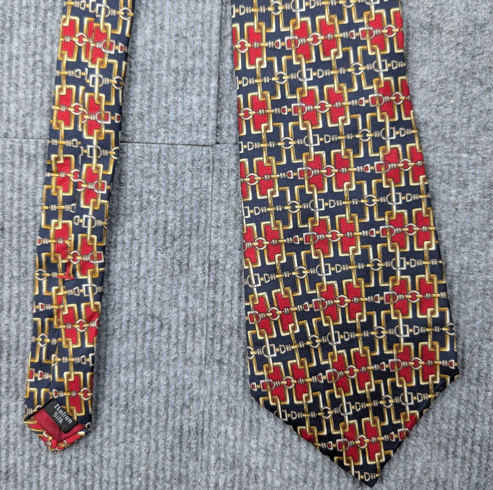 Savile Row Tie Mens Horsebit Italian Silk Equestrian Old Money Preppy Timeless